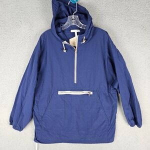 Vtg Woolrich Windbreaker Pullover Jacket Mens M Anorak Hooded Quarter Zip